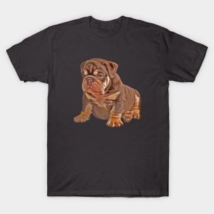 Bulldog Puppy Cute and Chubby T-Shirt